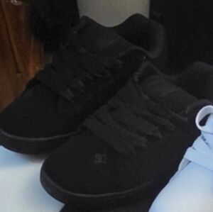DC Men's Dual-Tone Black and White Sneakers